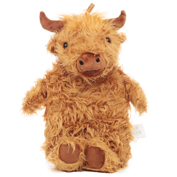 Hot Water Bottle with Plush Cover 650ml - Highland Coo