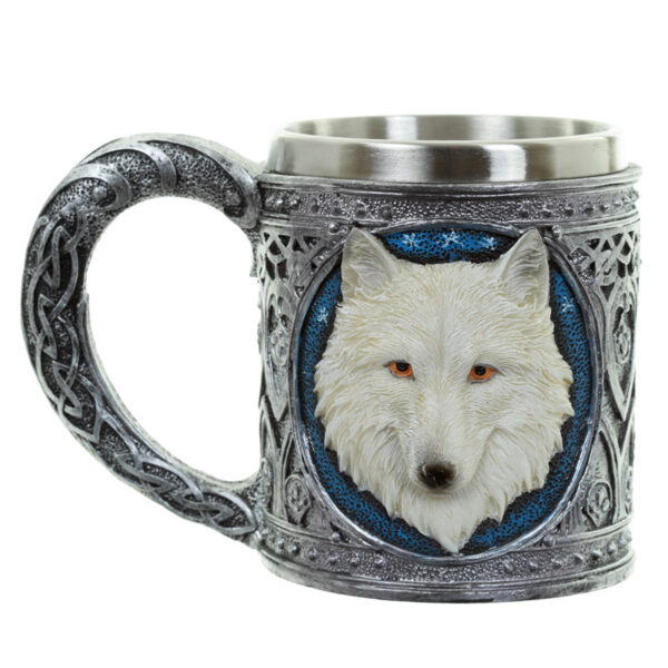 Decorative Tankard - White Wolf