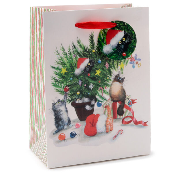 Christmas Gift Bag (Medium) - Kim Haskins Christmas Cats