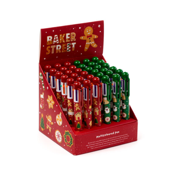 Christmas Multi Colour Pen (6 Colours) - Christmas Baker Street Gingerbread